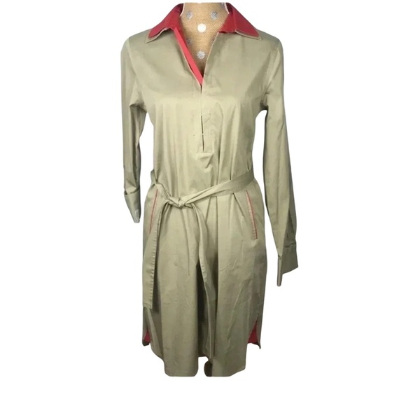 Elie Tahari Size 12 Maura Vintage Dress With Waist Tie. New With Tags - Picture 1 of 8